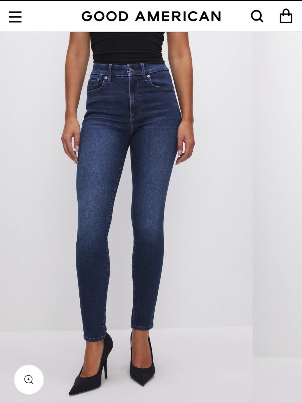 Good American High-Rise Indigo Skinny Jeans